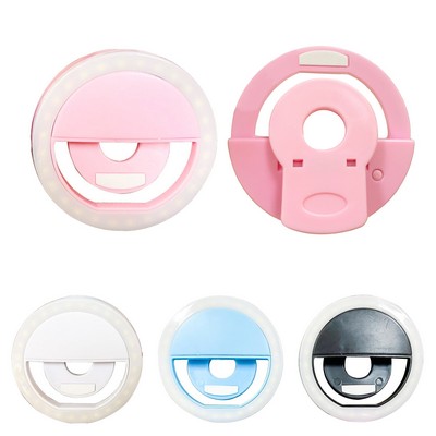 Rechargeable Clip-On Selfie Fill Ring Light