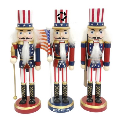 Traditional Painted Wooden Nutcracker American Soldier Doll