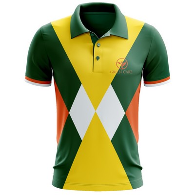 Full Sublimation Short Sleeve Polo - RPET Pique - Men's, Women's, Kids'