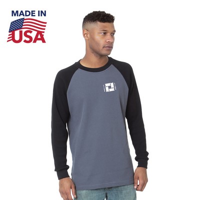 Made in USA 100% Pre-Shrunk Thermal Raglan Long Sleeve w/Cuff