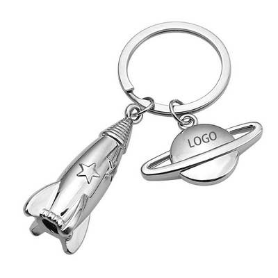 Creative Rocket Metal Keychain