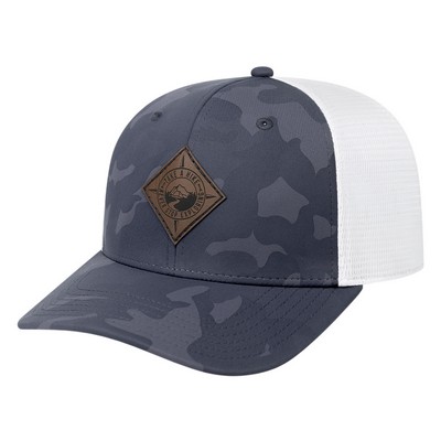 Nylon Blend Camo Trucker Mesh Back Cap