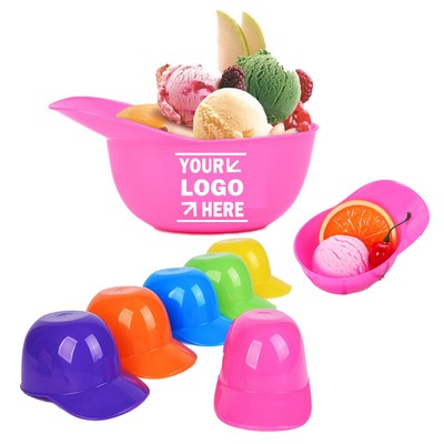 8 Oz. Capacity Baseball Helmet Ice Cream Bowl