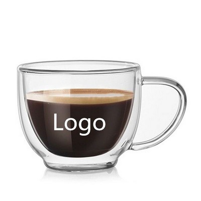 5 Oz. Double Wall Insulated Cappuccino Glass Mugs