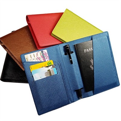 Saffiano PU Leather Passport Holder Cover