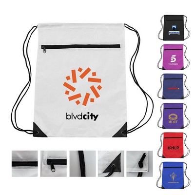 Velocity Zippered Drawstring Backpack