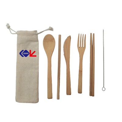 MOQ 100pcs Wooden Tableware 6-Piece Set