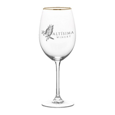 16.5oz. Gold Rimmed White Wine Glass