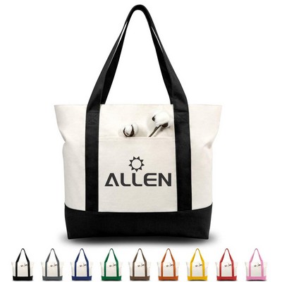 Non-Woven Canvas Tote Bag With Zipper