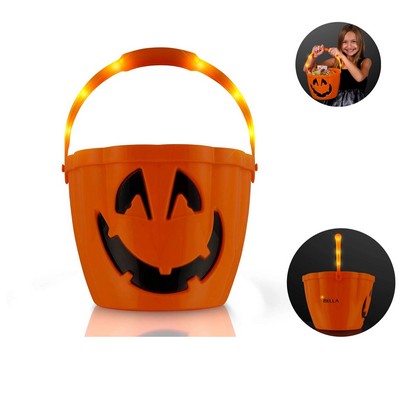 Pumpkin Light Handle Halloween Buckets