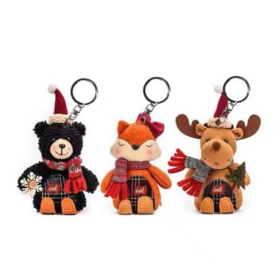 Christmas Plush Toy Keychain