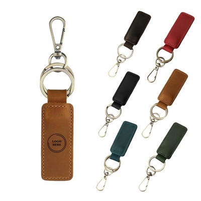 Genuine Leather Car Key Chain Rings