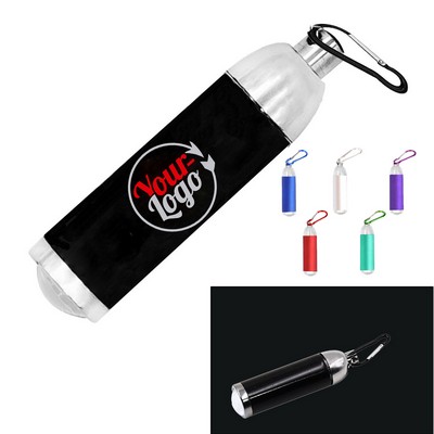 Aluminum Telescopic LED Keychain w/ Carabiner