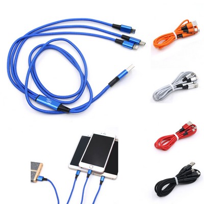 3-in-1 Braided Charging Cable