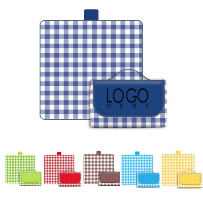 Fold Up Picnic Blanket w/ Carrying Strap