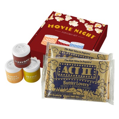 Microwave Popcorn Kernel & Seasoning Kit Gift Box