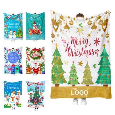 30x40 Inch Christmas Flannel Throw Blanket