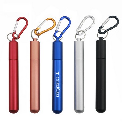 Collapsible Metal Straw with Case