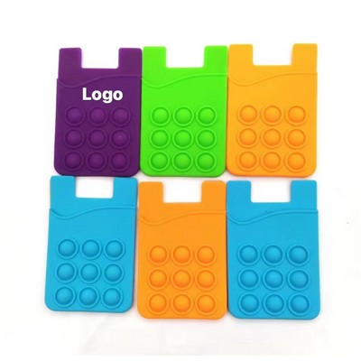 2-in-1 Silicone Phone Card Holder with Adhesive