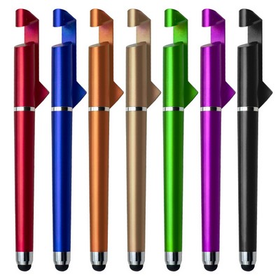 3 in 1 Stylus Touch phone bracket gel ink Pen