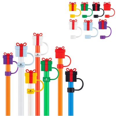 Christmas Silicone Straw Covers Cap