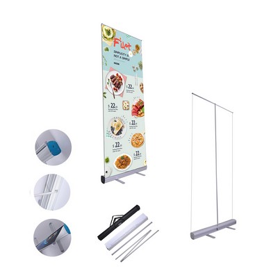 Retractable Roll Up Banner Stand with 32"x71" Custom Print