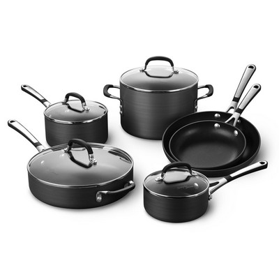 Calphalon Simply Calphalon Hard-Anodized Nonstick 10 Pc Cookware Set