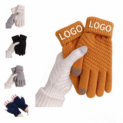 Knit Full-Finger Touch Screen Gloves