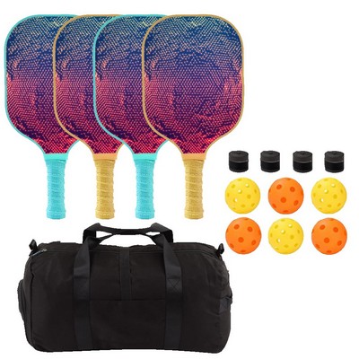 Glass Fiber Pickleball Set w/ Handle Bag