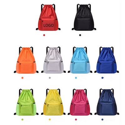 Waterproof Strap Pocket Drawstring Backpack