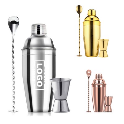 Stainless Steel Cocktail Shaker Set 25 oz Bartender Kit