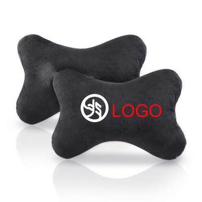 2-Piece Set Of Car Neck Pillows Soft Car Headrest Pillows