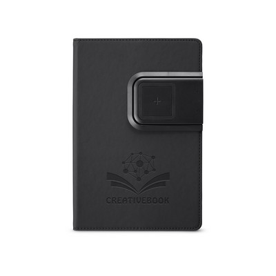 Prime Line Refillable Journal with Wireless Charging Panel