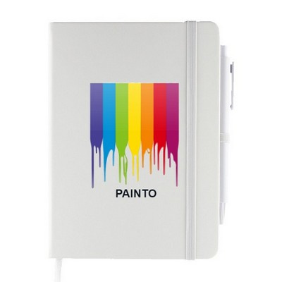 Soft Touch Journal Notebook with Pen - Full Color Imprint