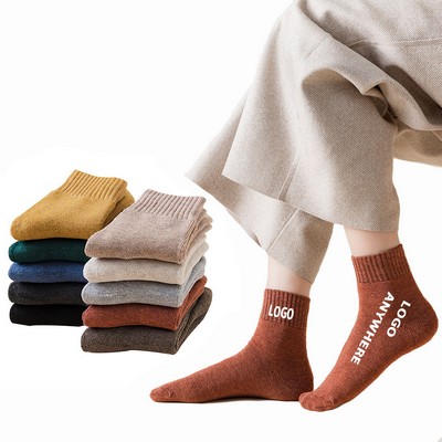 Winter Cotton Crew Socks For Women & Men