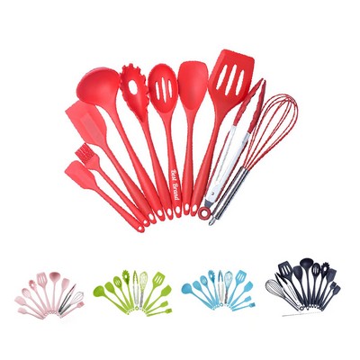 Silicone Spoon and Spatula Kitchenware Set 10