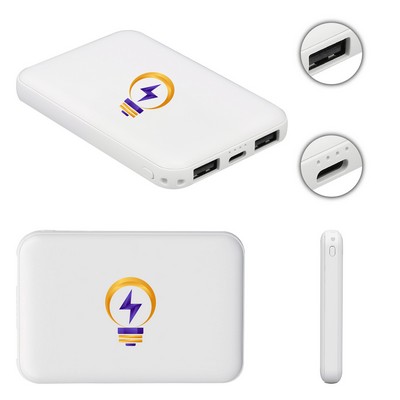 TripleCharge Port 5000mAh Pocket Power Bank