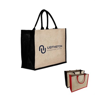 Colored Large Jute Tote