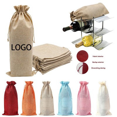 Wine Gift Bags with Drawstring Closure