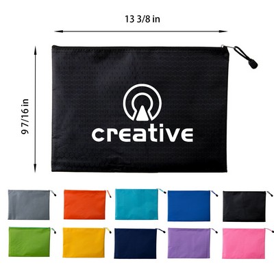 Waterproof Oxford Zipper Folder Document Bag