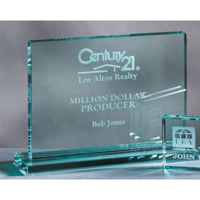 Jade Glass Horizontal Rectangle Award (8"x6½")