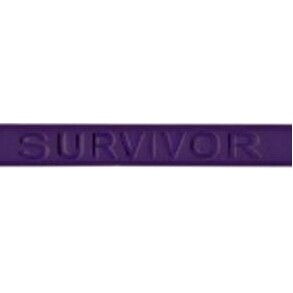 Purple Survivor Silicone Wristband