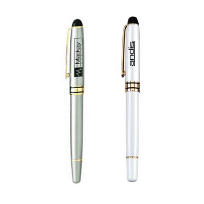 Legend Brass Rollerball Pen w/Black Top & Gold Tip