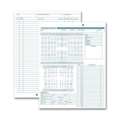 Dental Exam Record Anatomic & Periodontic Diagram (Vertical)