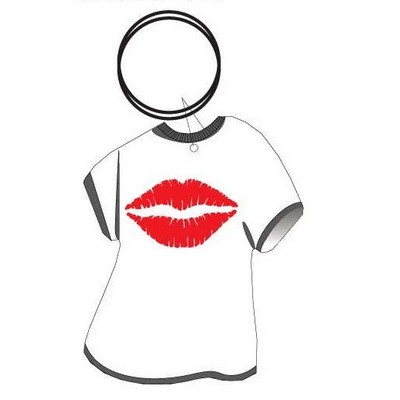 Kiss Executive Line T Shirt Keychain w/Mirror Back (4 Square Inch)