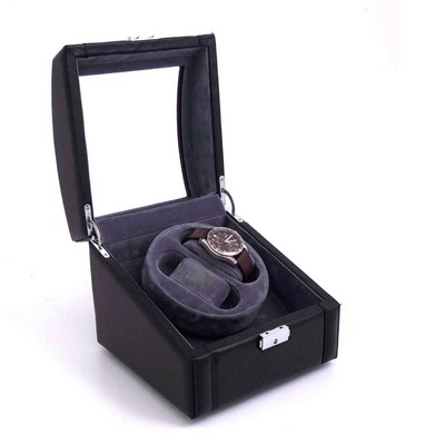 Watch Winder - Black Leather