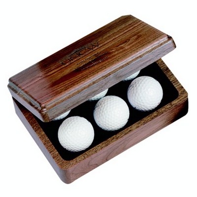 6 Golf Ball Wood Box