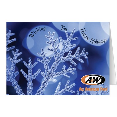 Ice Crystal Holiday Greeting Card