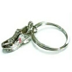 Key Ring W/ Pink Ribbon on Shoe Charm