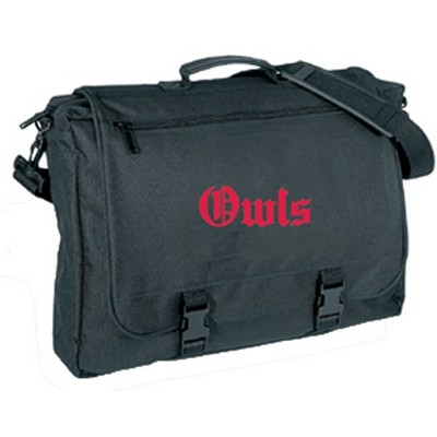 Standard Briefcase with Buckle Closure and Adjustable Shoulder Strap 16" x 12", 600D Polyester